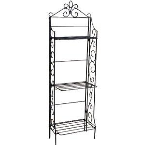 2ters 4 pegs black powder coated wire counter display rack