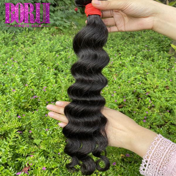 Soft Natural Wave Peruvian Hair Double Weft 8-28 Inch Smooth Strong Weft