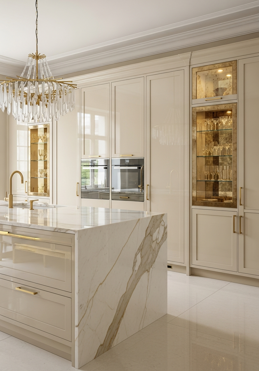 Champagne Gold Island Kitchen in 304 Stainless Steel