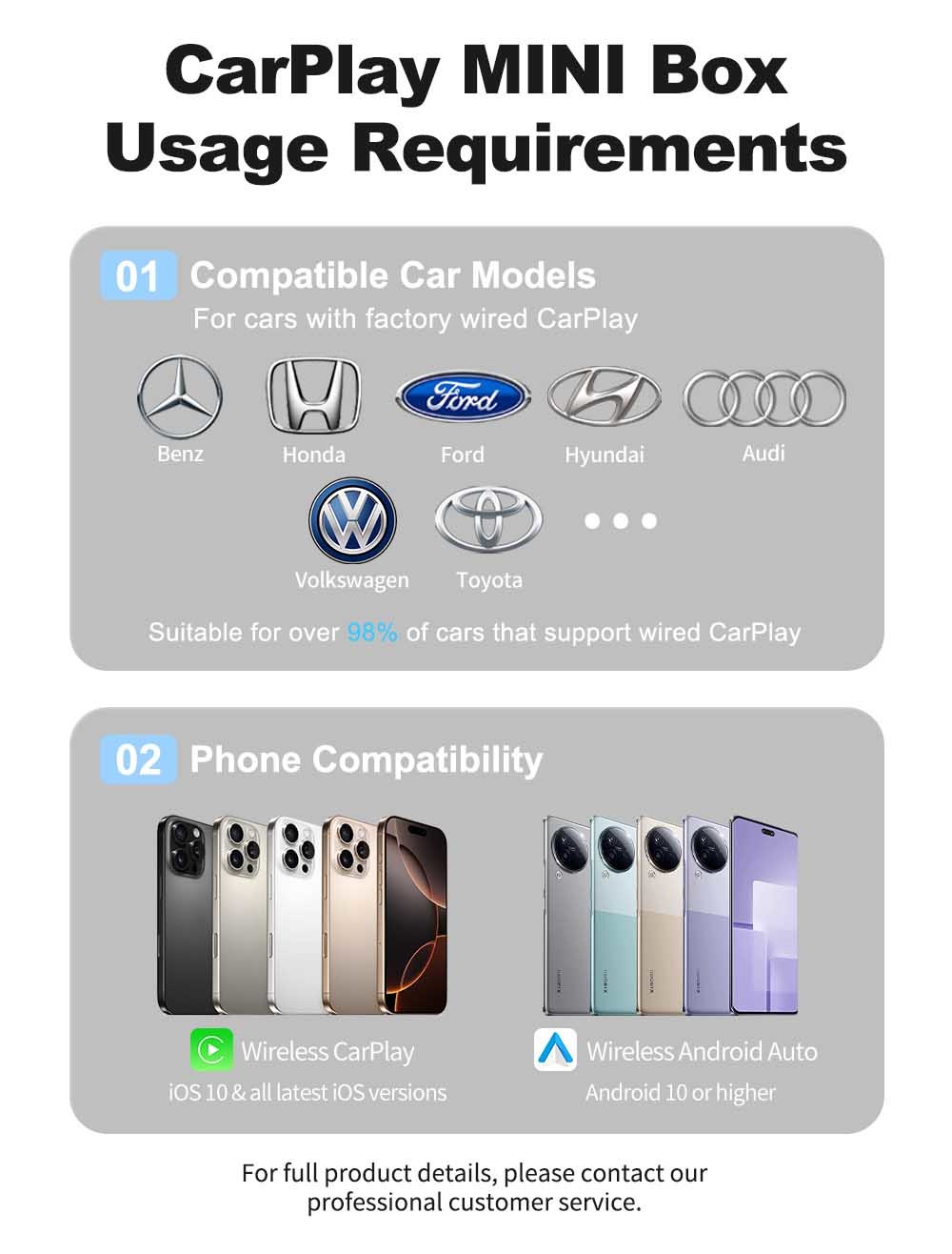 Touchscreen DMS Ai Carplay Android Auto Usb Box Qualcomm QCM6125 4GB+64GB