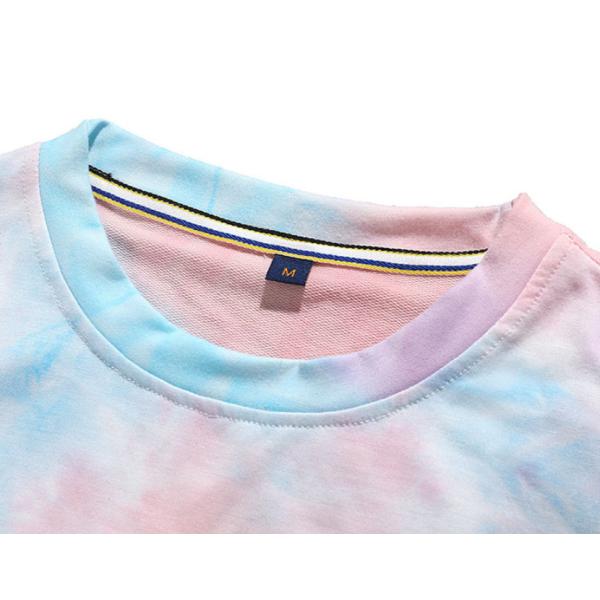 Женщин фуфаек печати фуфайка шеи экипажа краски связи случайных пустых слишком больших милая розовая пустая