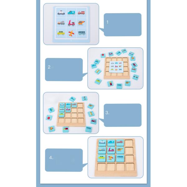 ODM Children'S Montessori Wooden Puzzle Board Game