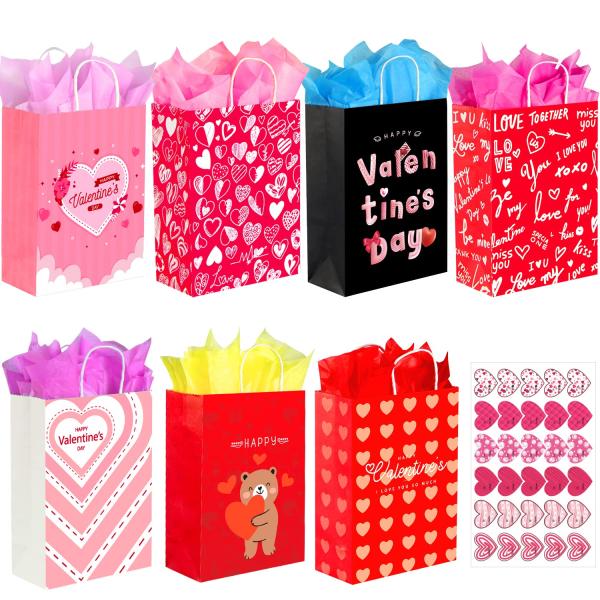 Industry Custom Good Tote Valentine's Day Gift Kraft Paper Bag with Hand Length Handle