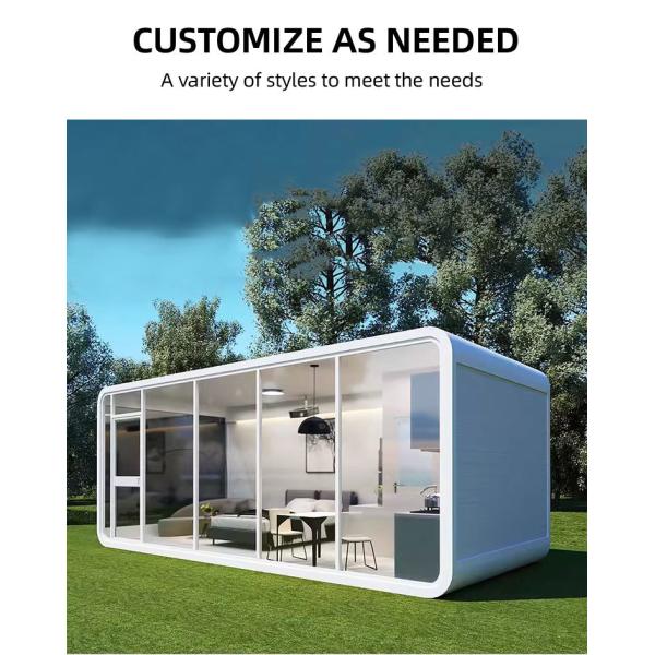 2025 Nouvelle maison en aluminium Apple Cabin Mobile maison intégrée extérieure