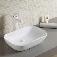 Lavabo résistant aux chocs de matériaux de plan de travail d'évier rectangulaire de salle de bains