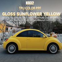 K032 Gloss Sunflower Yellow TPU Color Car Paint Protection Film Vinyl Wrapping Foil