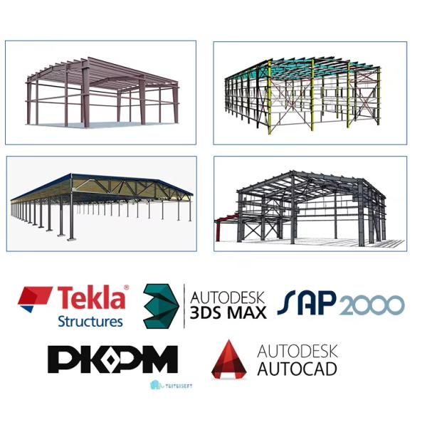Aluminum Alloy Window Prefabricated Steel Structure Fixed Upon The Flat Roof Made With ASTM A36 Raw Steel Material Durable