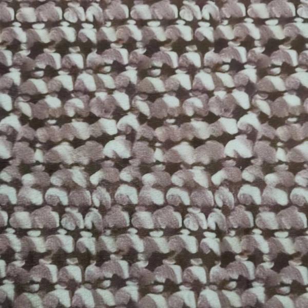 Recycled 100 Polyester China Supplier  Top Selling Short Plush Digital Print Custom Velvet Fabric Printing  for Dress