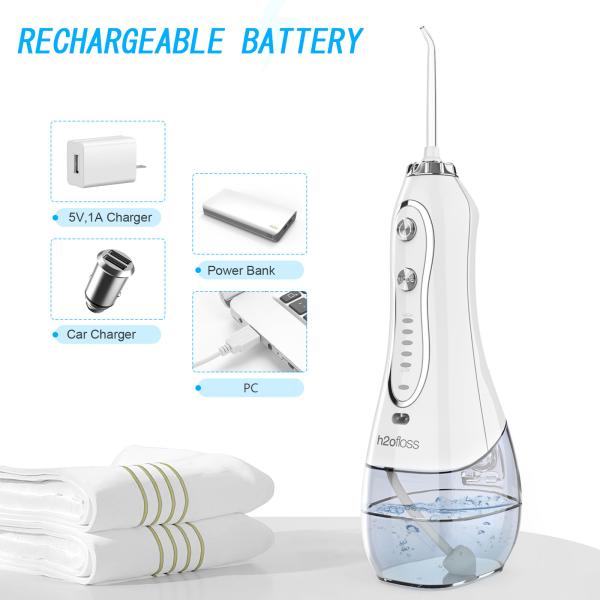 2500mah Ultrasonic Teeth Cleaner 5 Modes Handheld Water Flosser Portable Powerful Oral Irrigator
