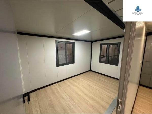 Foldable Expandable Container House With Insulation Fireproof Rock Wool Panels Color Steel Plate