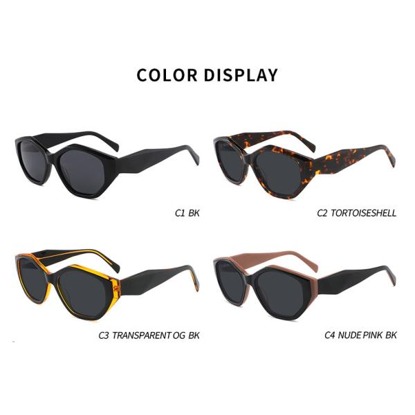 Big Size Acetate Frame Sunglasses Irregular Frame Sunglasses TAC Lens For Women