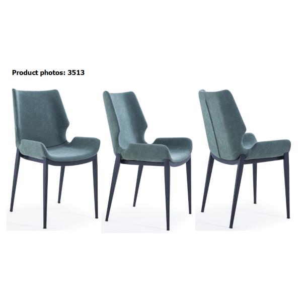 Moderately Thick 62x55x90cm PU Leather Dining Chairs