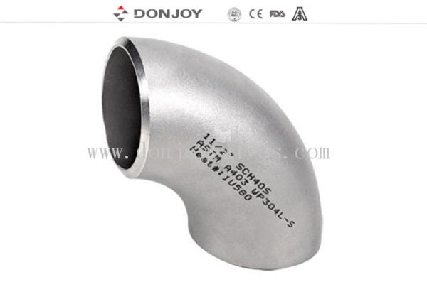 Cotovelo de aço inoxidável industrial da curvatura da solda de extremidade SS304 encaixes de tubulação Sch10 de 90 graus Sch 20 acessórios da tubulação SCH40