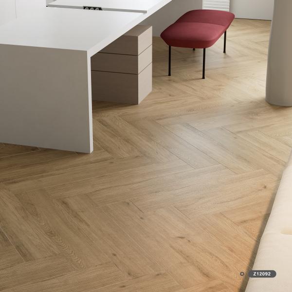 Wood Look Ceramic Wooden Tile Anti Slip With Low Water Absorption