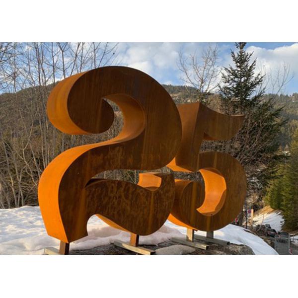 Contemporary Decoration Sculpture Outdoor Corten Steel 3D Sculptures