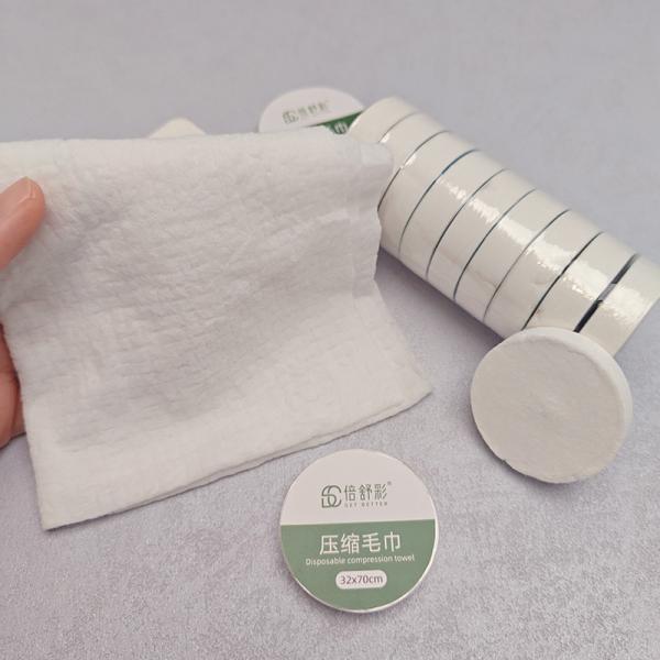 OEM ODM Une seule fois comprimé serviette faciale non tissée Viscose de bambou