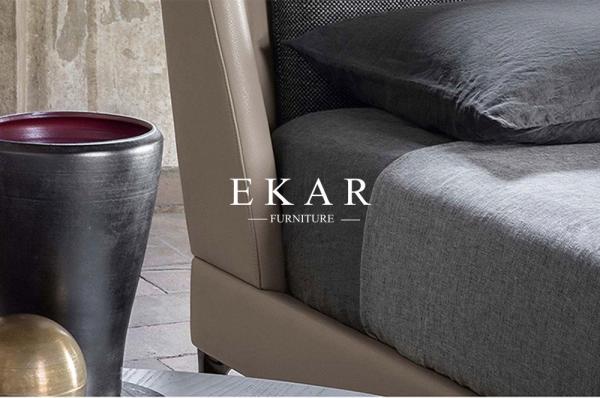 Ekar Bedroom Furniture Italian Fabric Modern King Size Bed