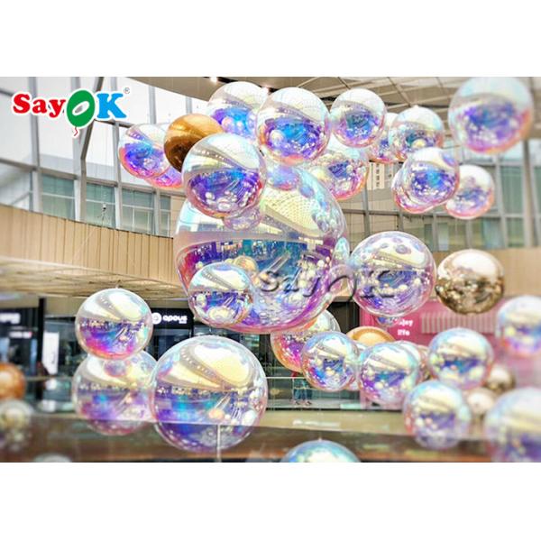 Gold And Silver 2.5m Waterproof Inflatable Mirror Ball For Party