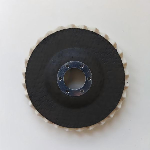 Metal Buffing Sander Wool Felt 80-240 Grit Flap Disc Wheel Marble Fiberglass Backing