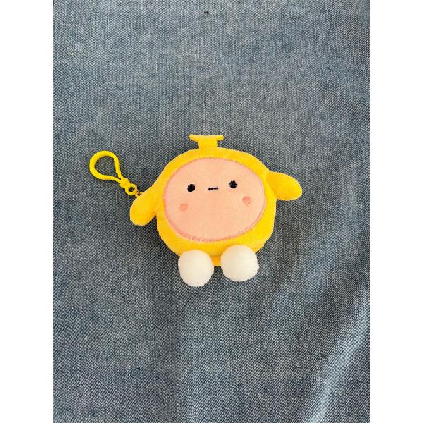 EGG PARTY ROUND PLUSH COIN PURSE SCHOOLBAG PENDANT EARPHONE STORAGE BAG COIN POUCH