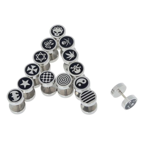 316l Surgical Steel Crystal Gem Assorted Colors Ear Stud Piercing Simple Style Screw-Back Earrings Sexy Girls Jewelry