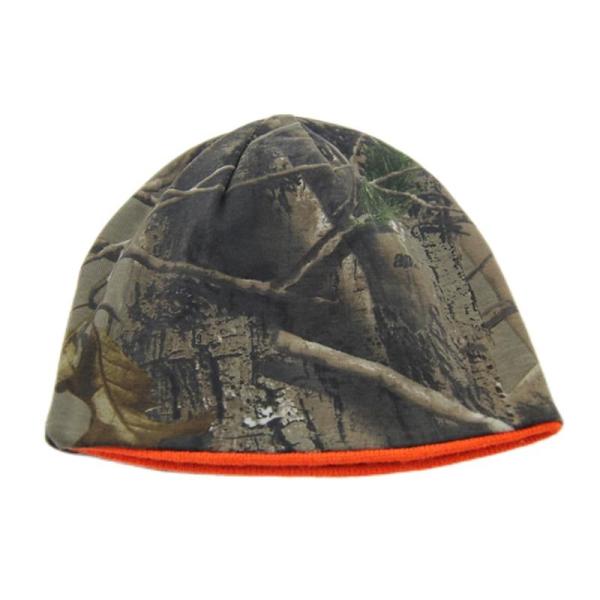 Unisex Camouflage Reversible Knitted Beanie Hats Customized Embroidery Logo