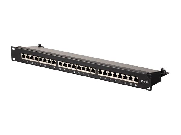 ISO9001 Network Cabinet Accessories 19 Cat6a Utp 24 Port Patch Panel