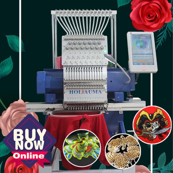 Famous like tajima 450*650 newest single head computer embroidery machine cap t-shirt flat industrial embroidery machine