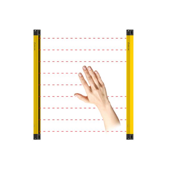 Sensor de cortina de seguridad VIFAR 5W, paso de haz de 10 mm, CC 10 V, cortina de luz, sensores de silenciamiento