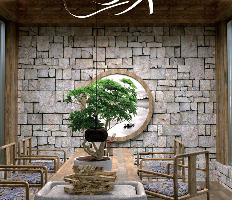 Long Lasting PU Stone City Wall Panel Weather Resistant Faux Stacked Slab For Boundary