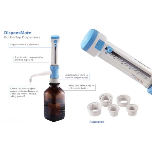 PTFE FEP Dispensador superior de garrafa de laboratório 50 ml Resistente a produtos químicos