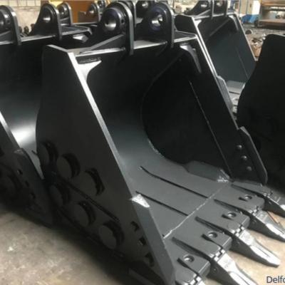 Q355B Steel Excavator Stone Bucket Clean Up Bucket Customized