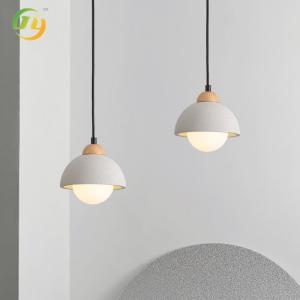 Ваби Саби стиль Цементный подвесок Светлый деревенский стеклянный люстра для спальни / столовой