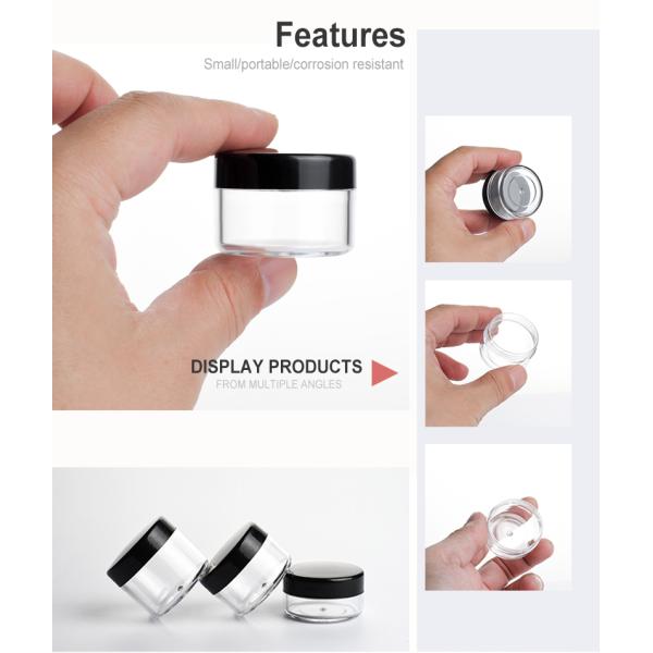 PP Lid Mini Face Cream Jar Plastic Cosmetic Jars 10g 15g 20g
