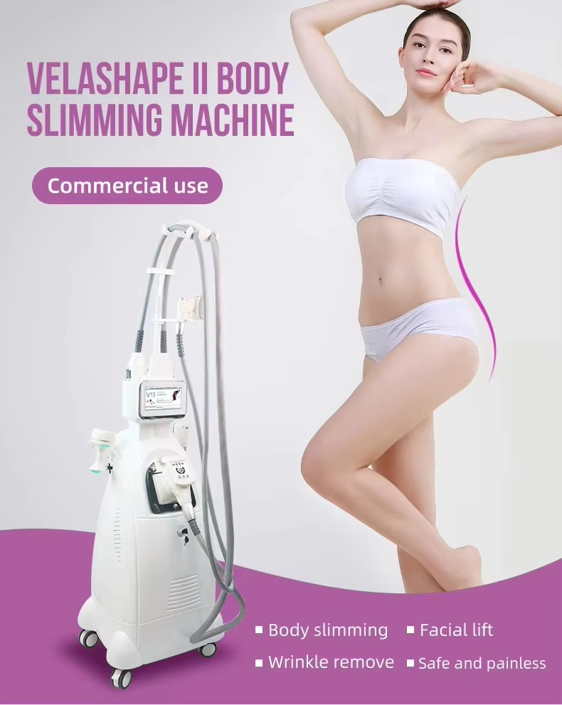 Wrinkle Removal Anti Cellulite 40K Cavitation Rf Vacumm Roller 360 Rotating Velashaping Slimming Machine