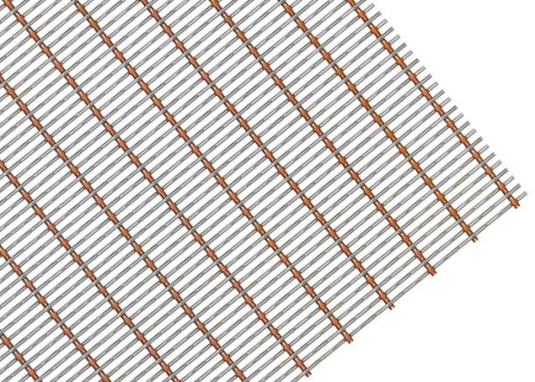Painéis de rede de arame do teto da arquitetura da decoração com teste padrão frisado do fio
