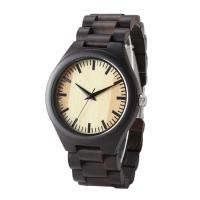 Diseño simple Handcrafted Portable auto de madera de encargo de la fecha del reloj del cuarzo para los hombres
