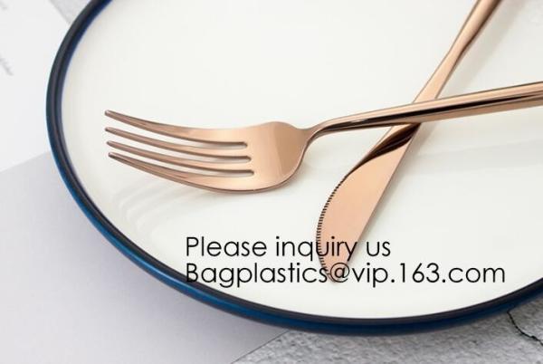 Cutlery Purple Flatware Tianjin Stainless Steel Cutlery,Elegant Design Stainless Steel Flatware Copper Coating Rose Gold