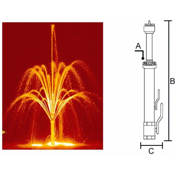 Stainless Steel 2 Layers Cherry Blossom Core Fountain Jet Nozzle