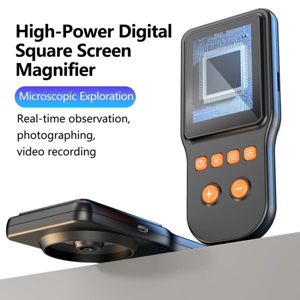 Digital Square Screen Vision Machine 4 Gear Magnification with Multi-light Source Memory Card Support