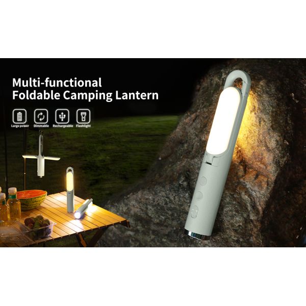 Multi mode Type-C fast charging folding camping light, essential for outdoor lighting