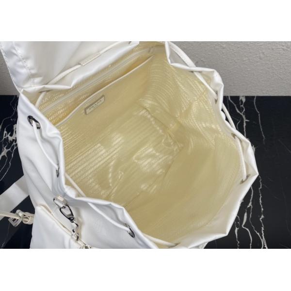 Detachable Small Blue 30cm Womens Nylon Backpack Triangle Logo