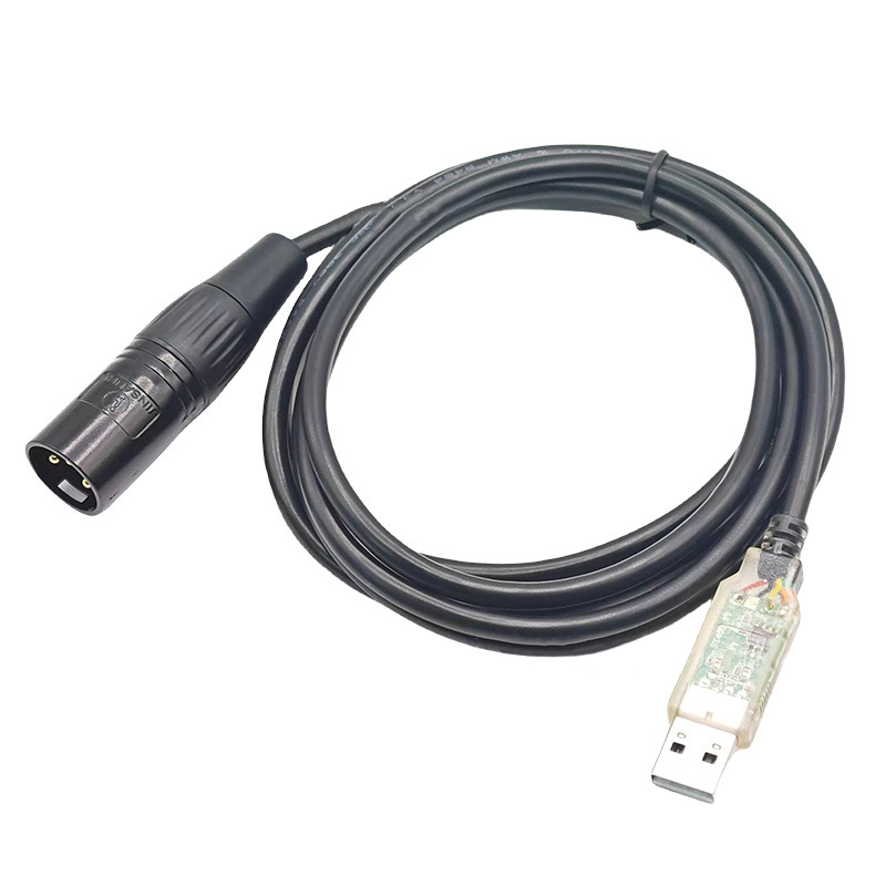 USB на DMX512 ступени трехядерный XLR мужской кабель осветительного сигнала кабель par светового луча миксера кабель управления