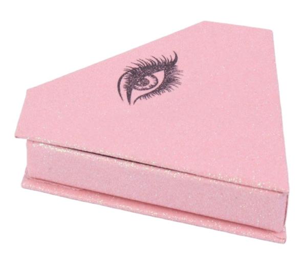 Boîte cadeau en argent glitter fausse cils