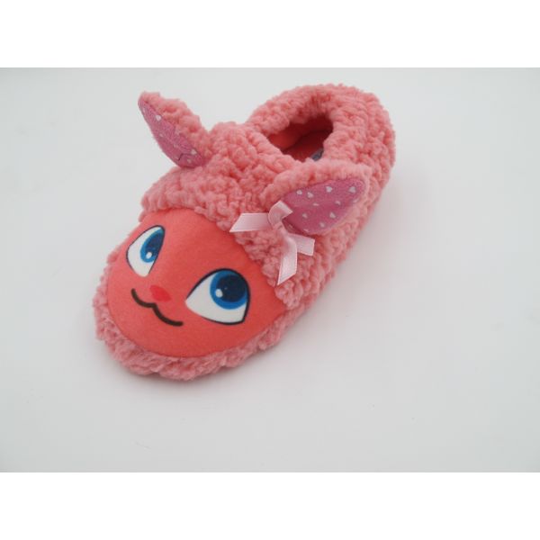 OEM Designs Winter Womens House Slippers Animal Style With 3D Trims