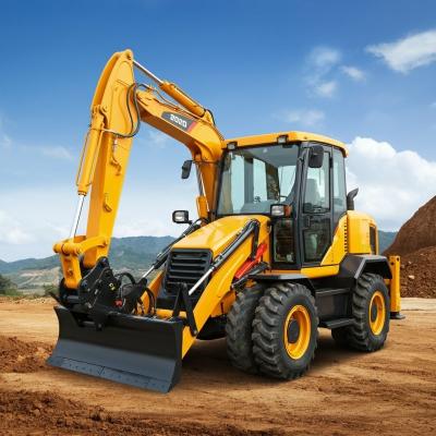 2023 poder 135Kw da máquina escavadora 0.86cbm do Backhoe da roda de  XE210WD com lâmina