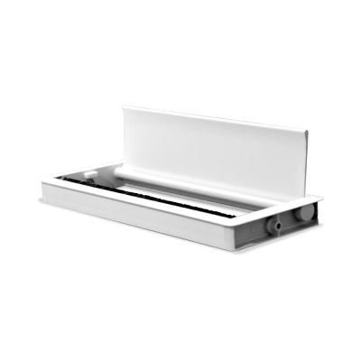 White Color Computer Table Cable Management Box With 300*120mm Or Customized Panel Size