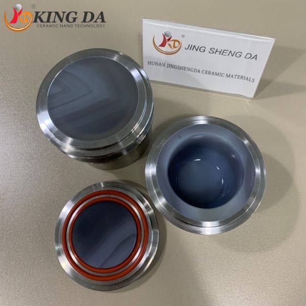 Lab Grinding Jar 125ml-Natural Agate Stainless Steel Jacket Ceramic Parts Compatible Retsch PM Series for Industrial Ceramic
