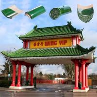 Projet de maison de construction traditionnelle chinoise Carreaux de toit orientaux en argile verte