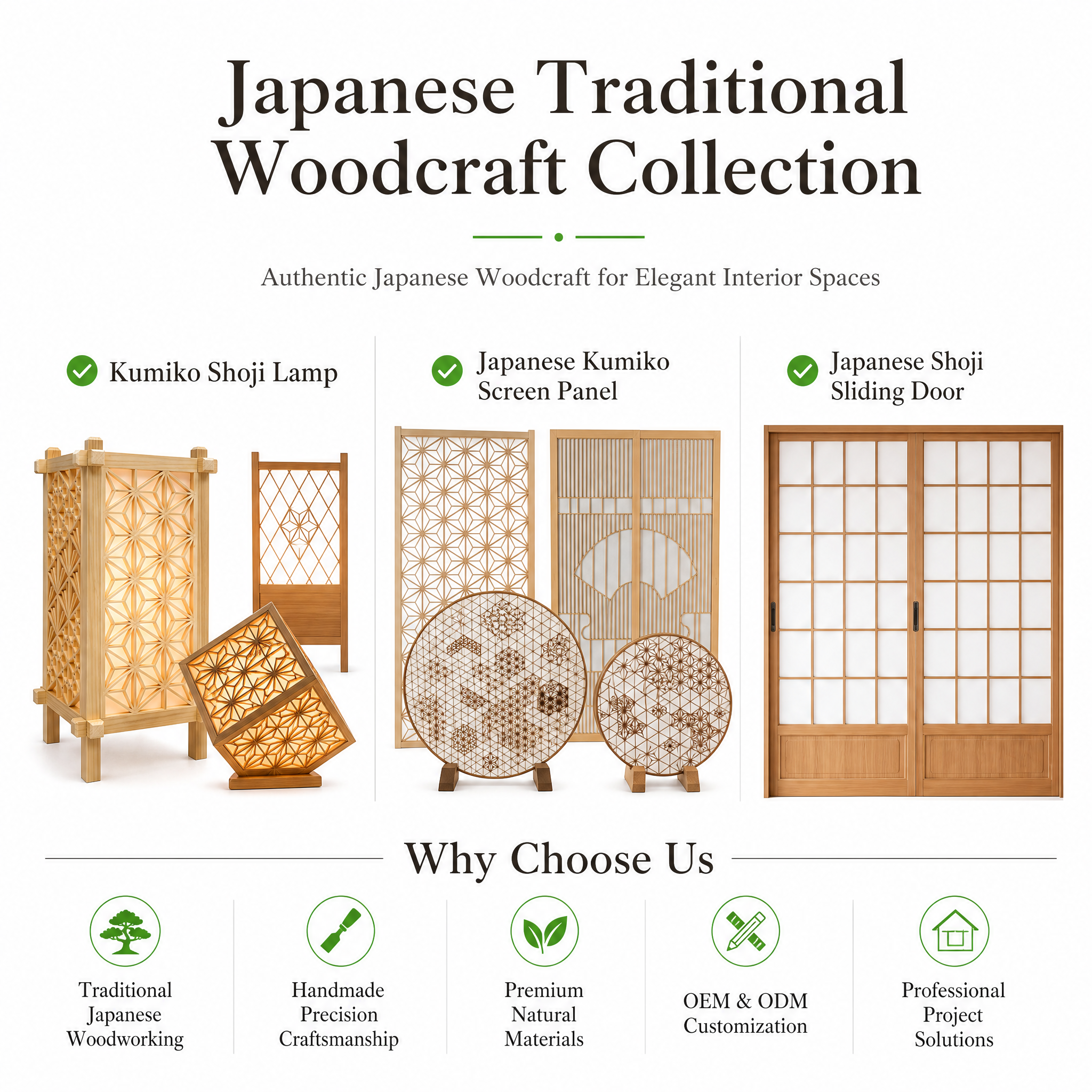 Japanese Woodworking Kumiko Classic Shoji Style Room Divider Partition Panel Indoor Modern Wooden Partition Screens